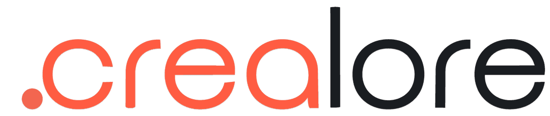 CreaLore coral logo for light backgrounds